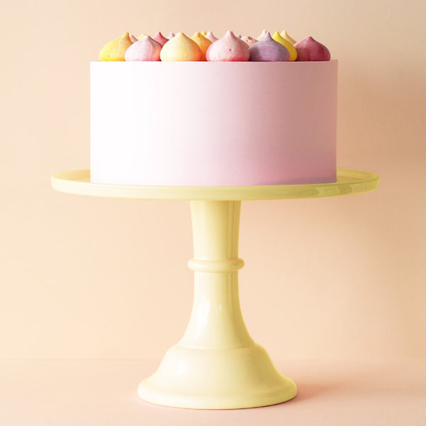 Pastel yellow color cake stand