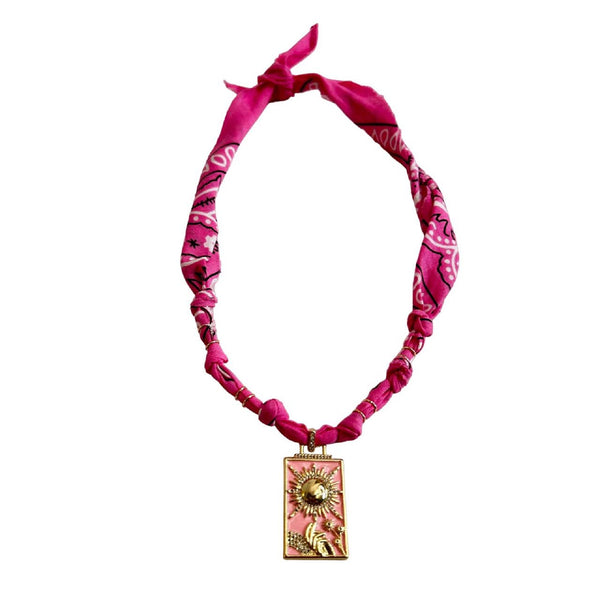 Bandana Necklace <br/> Pink <br/> Tarot