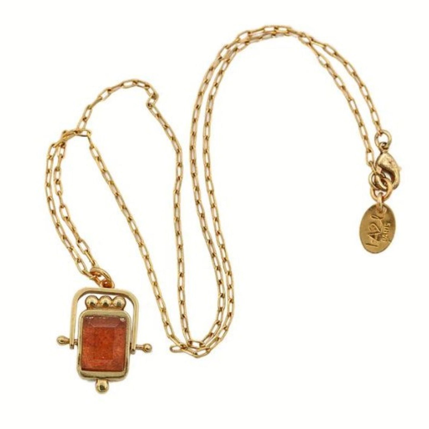 Sacha Pivot Force Necklace <br/> Strawberry Quartz