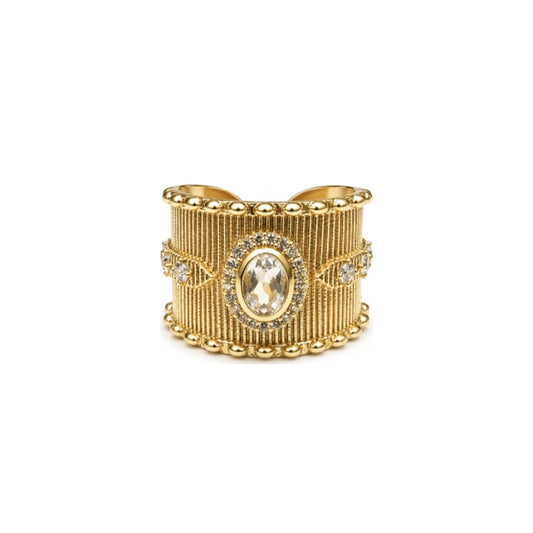 Lidia Gold Ring <br/> with Green Amethyst