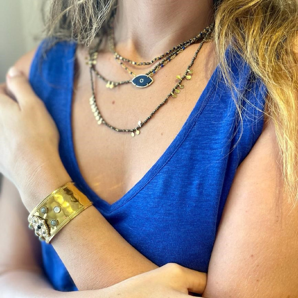 HP Oli <br/> Long Necklace <br/> Pyrite
