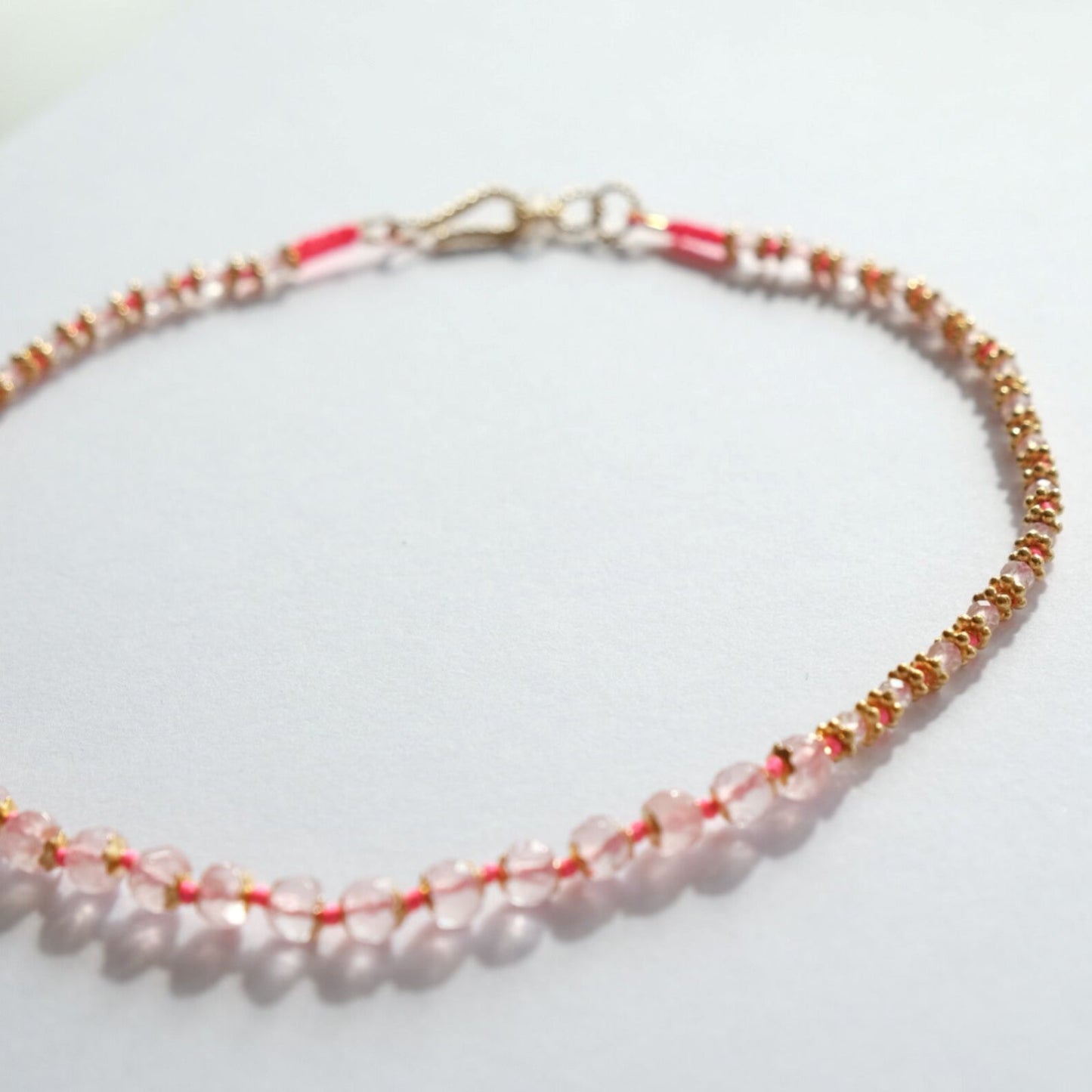Risha Neon Necklace <br/> Rose Quartz