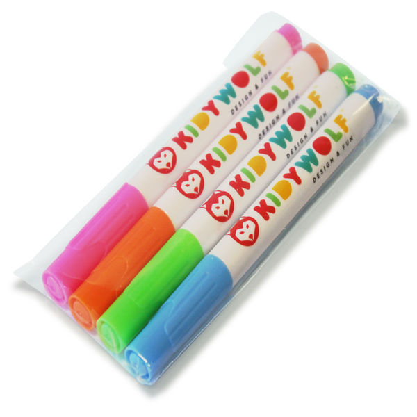 Fluorescent Markers <br/> will glow up with the light of the tablet