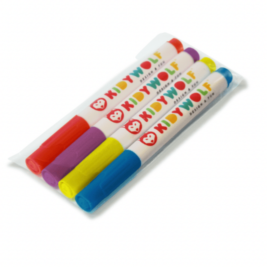 Fluorescent Markers <br/> will glow up with the light of the tablet