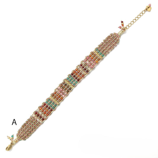 Four-Stone <br/> Woven Bracelet - A