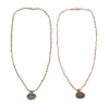 Braided & Oval <br/>Teardrop Beaded <br/> Wire Necklace Rock A