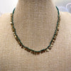 Pearl Necklace <br/> with Golden Lines and Stones - B