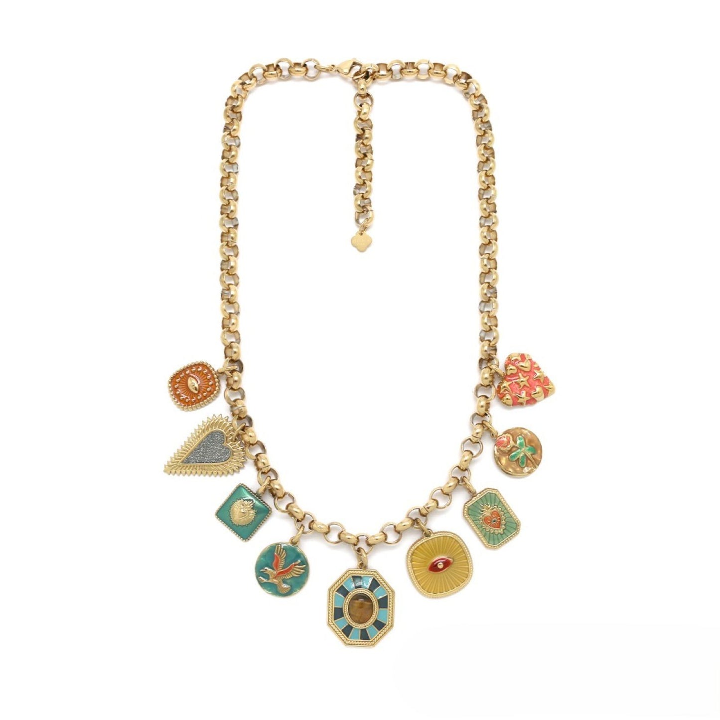 9-Charm Chain Necklace