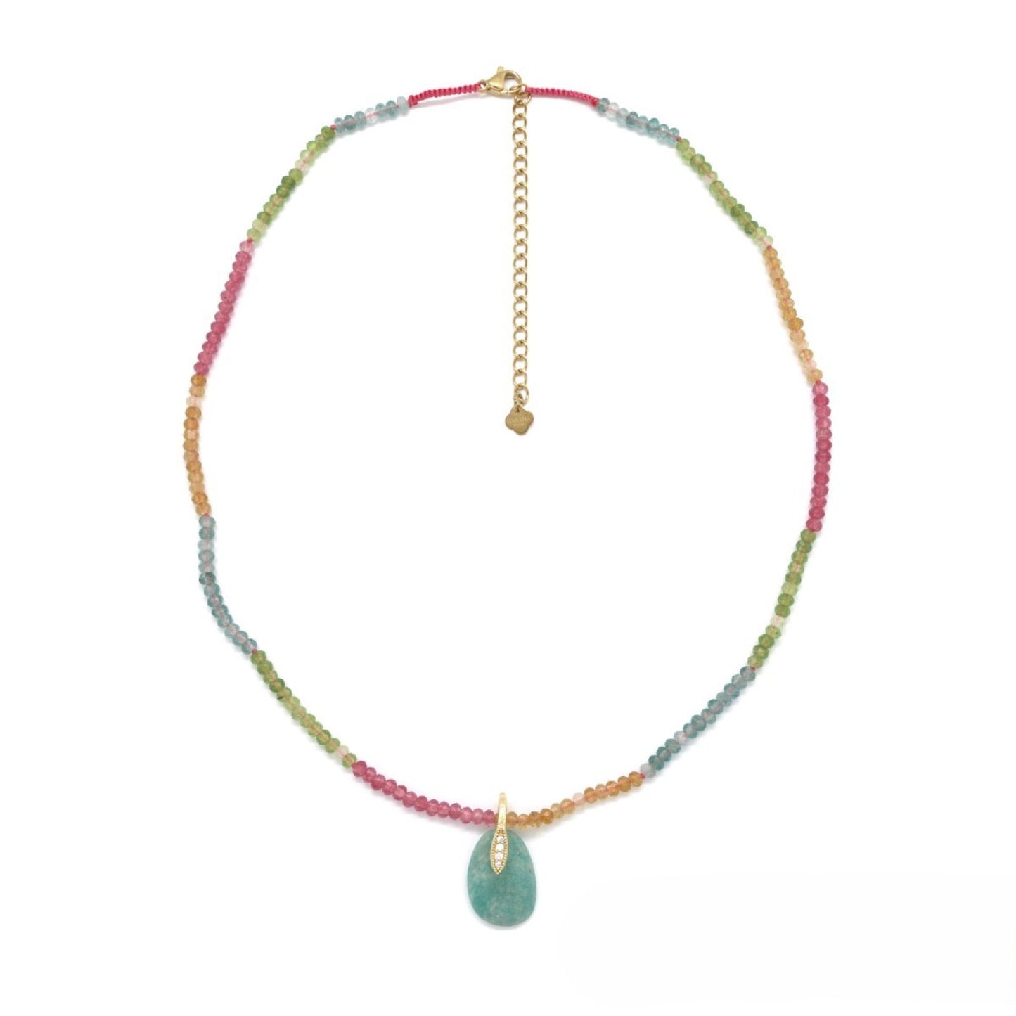 Amazonite <br/> Eye Teardrop Stone <br/> Necklace