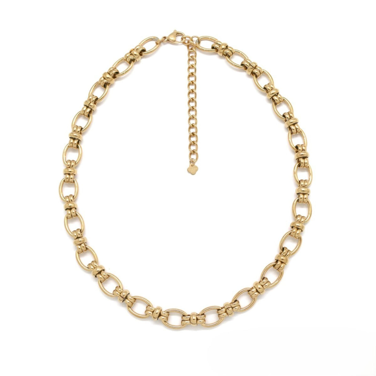 Gold-Tone <br/> Alternating Link Necklace