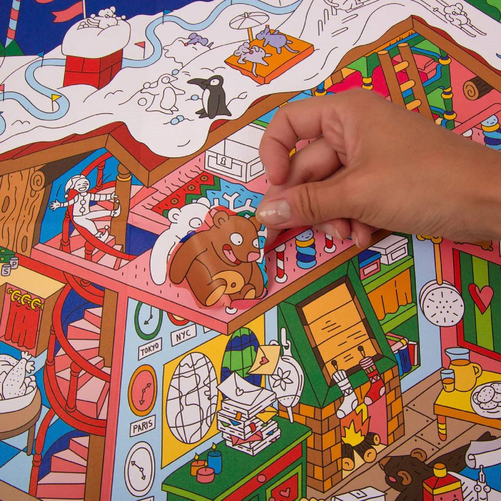 Large <br/> Poster <br/> Santas Workshop With Stickers