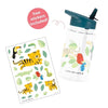 With stickers for design
