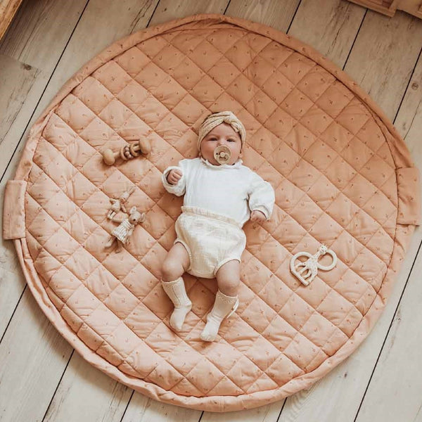 Soft Organic Playmat and Storage Bag Fleuri