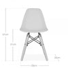 Kids plastic chair with wood-and-metal legs from caramel and sun, Dubai, UAE, dimensions, reference