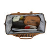 Different compartments and elastic bands keep the bag tidy easily