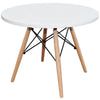 Modern Contemporary table for kids. Wooden top with wooden legs with metal frame support.