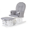 The gliding chair has thick cushions