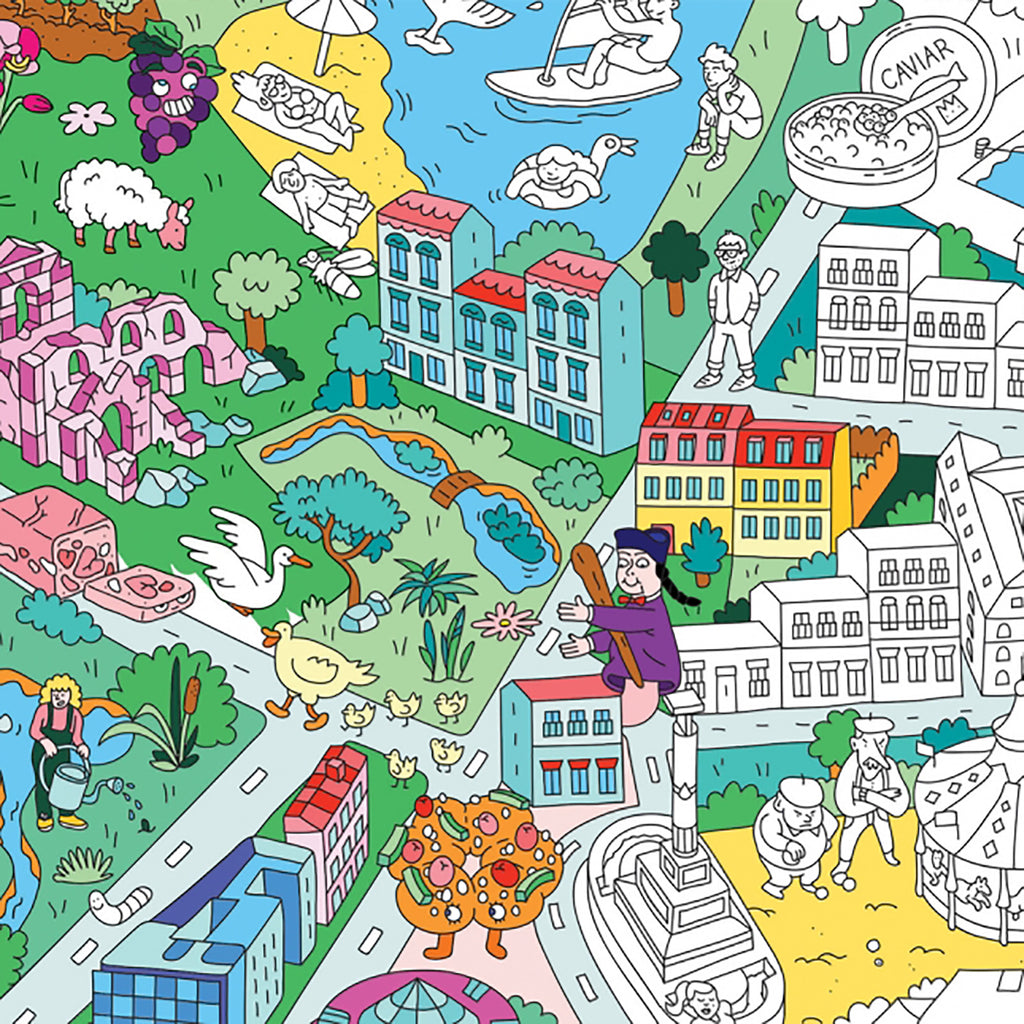 Bordeaux Coloring Poster from OMY