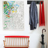 Decorative coloring poster map of Bordeaux from OMY Studio