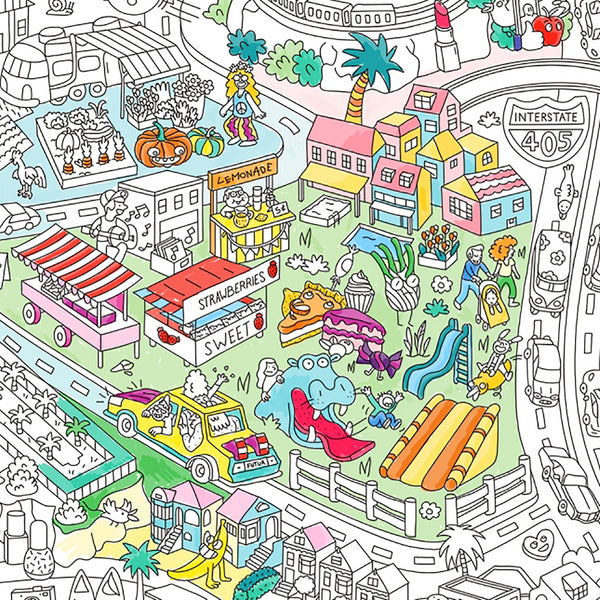 LA Coloring Poster from OMY