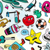 Cool and cute coloring poster.
