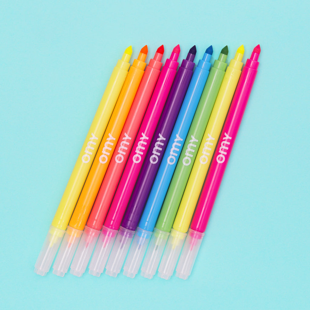 Double tip neon pens! One fine and one Large