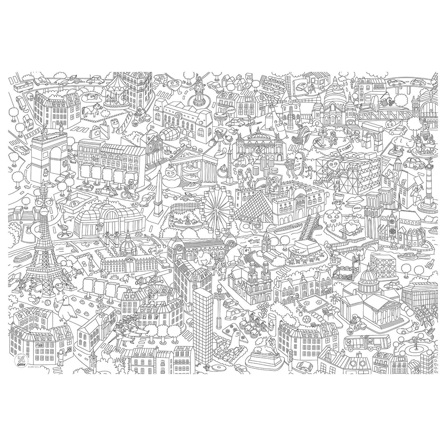 Dimension is 100 x 70 cm and made of 100% paper.