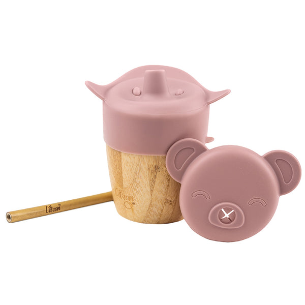 With sippy and straw lid