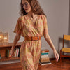 Emilie Dress Green with flutter sleeves