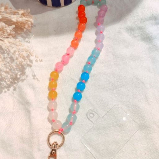 Phone Bracelet <br/> Multi Glass Bead