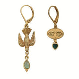 Sacha Asymmetrical Bird Eye Earrings <br/> Serpentine