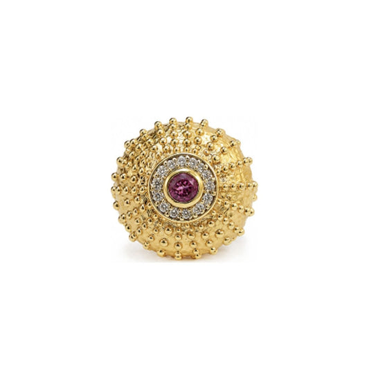 Pink Tourmaline <br/> Sea Urchin Ring