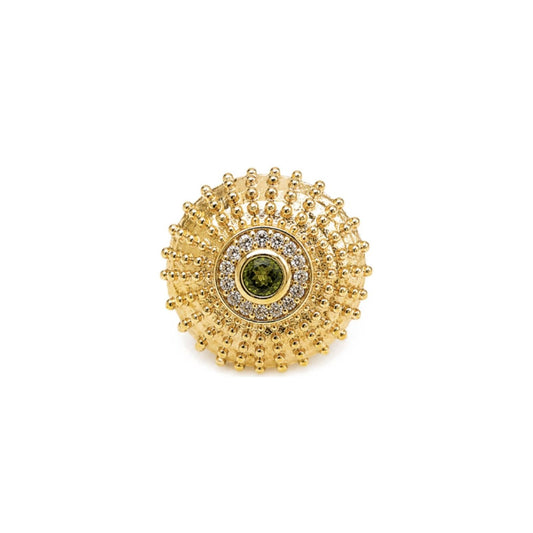 Green Tourmaline <br/> Sea Urchin Ring