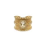 Lidia Gold Ring <br/> with Green Amethyst
