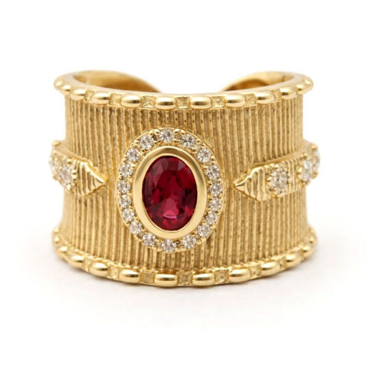 Lidia <br/> Gold & Pink Tourmaline <br/> Ring