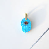 Hamsa Pendant <br/> Turquoise