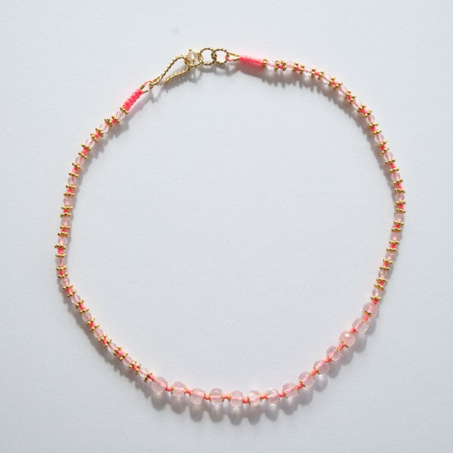 Risha Neon Necklace <br/> Rose Quartz