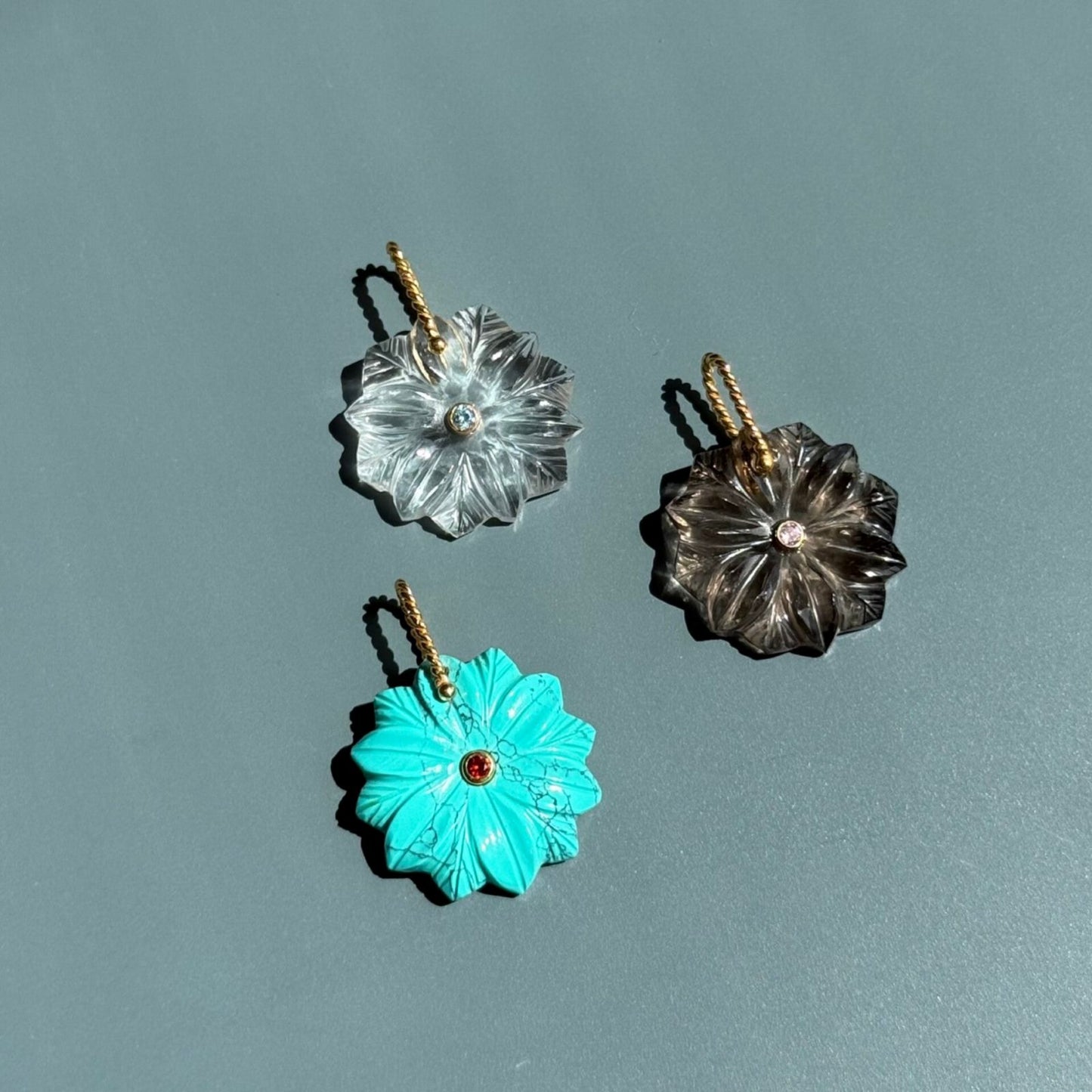 Flower Pendant <br/> Smokey Quartz