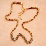 Risha Necklace <br/> Labradorite Beige Cord