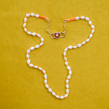 Orissa Neon Necklace & Bracelet <br/> White Pearl (34cm)
