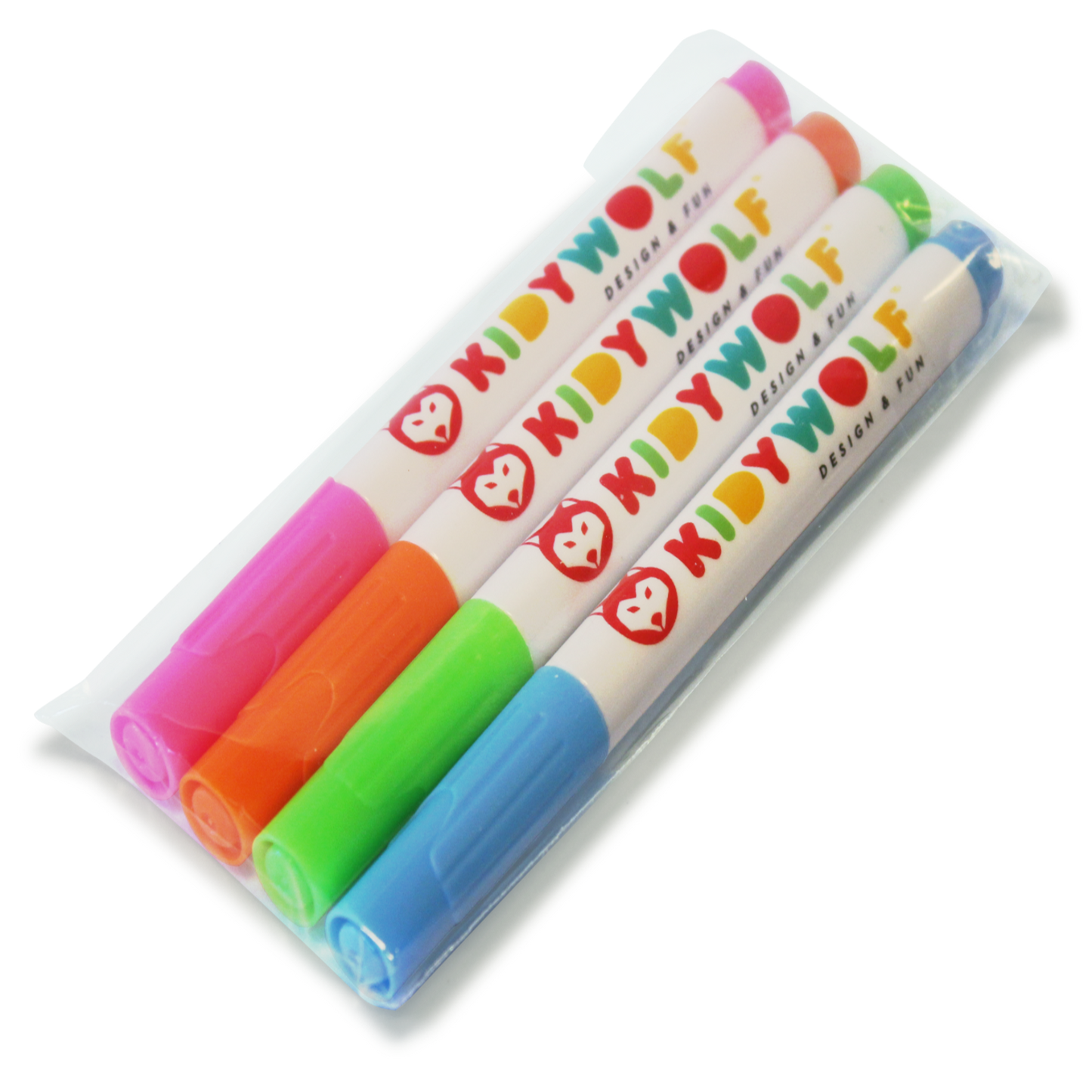 Fluorescent Markers <br/> will glow up with the light of the tablet