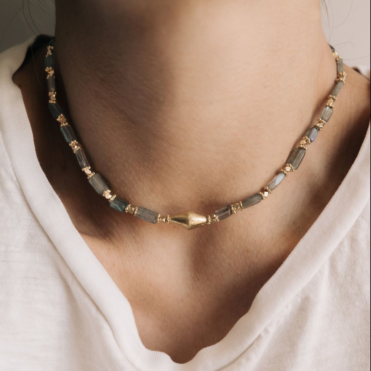 Kama Necklace <br/> Labradorite