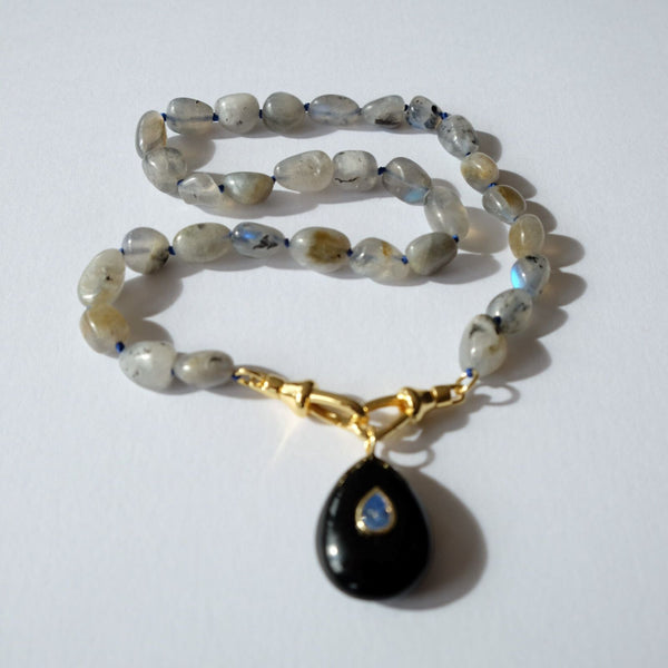 Lena <br/> Necklace <br/> <br/> Labradorite (75cm)