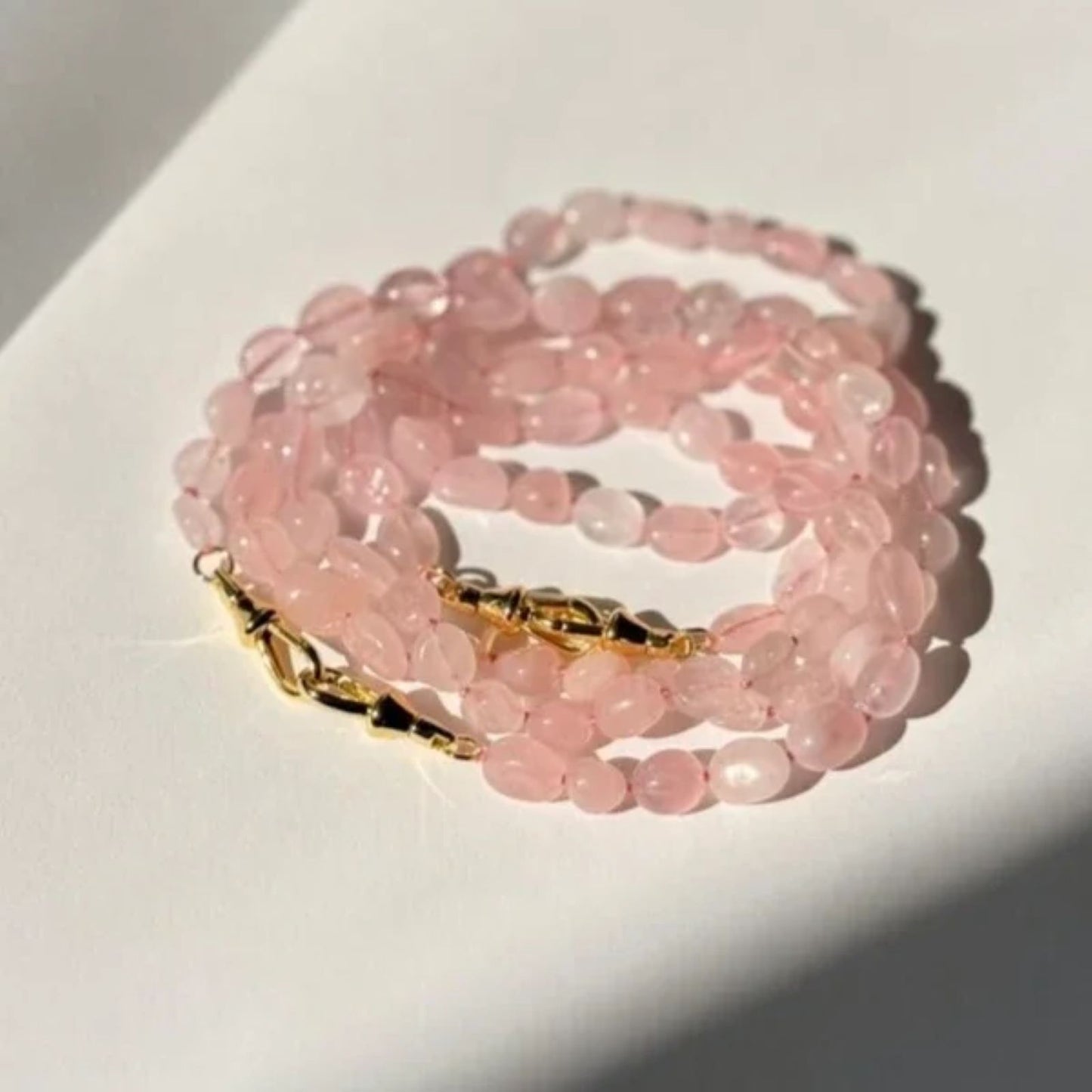 Lena Necklace <br/> Rose Quartz (75cm)