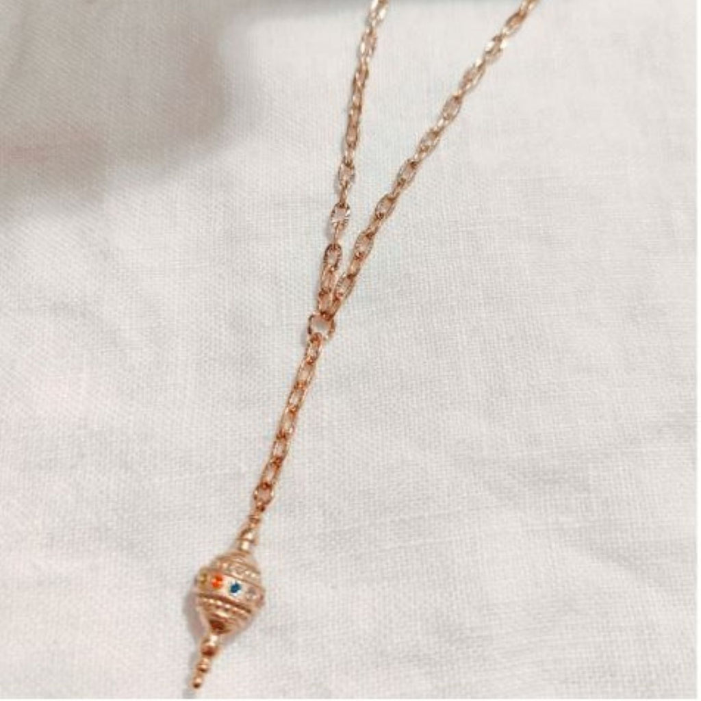 Golden Necklace <br/> Multicolor Pendant 50cm