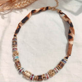 Necklace <br/> Ceramic Choco Golden