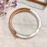 Bangle Half Resin <br/> White Golden
