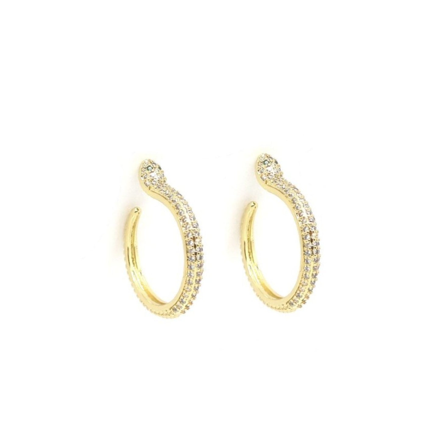 Rhinestone <br/> Snake Earrings