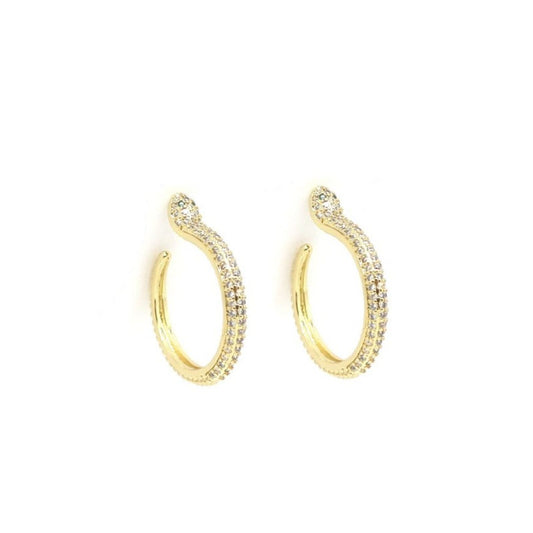 Rhinestone <br/> Snake Earrings