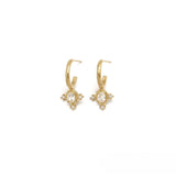 Mini Rhinestone Cross Earrings